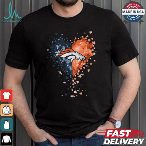 Denver Broncos Crystal Heart Shirt