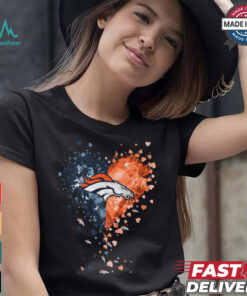 Denver Broncos Crystal Heart Shirt