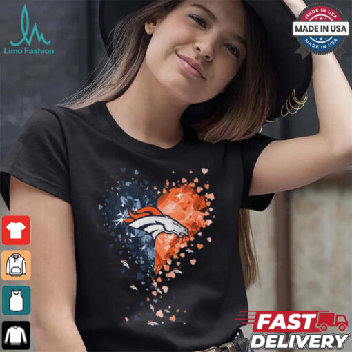 Denver Broncos Crystal Heart Shirt