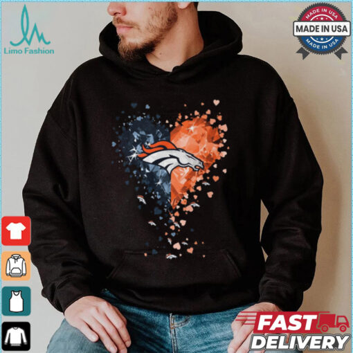 Denver Broncos Crystal Heart Shirt