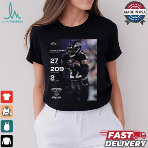 Derrick Henry 27 Touches 209 Total YDS 2 Total TDS Week Four T Shirt