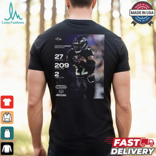 Derrick Henry 27 Touches 209 Total YDS 2 Total TDS Week Four T Shirt