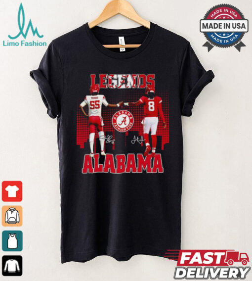 Derrick Thomas and Julio Jones Legends Alabama Crimson Tide signatures shirt