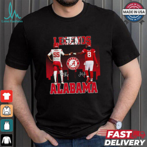 Derrick Thomas and Julio Jones Legends Alabama Crimson Tide signatures shirt