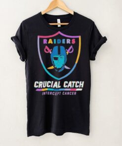 Design Las Vegas Raiders 2024 Crucial Catch Intercept Cancer Awareness T Shirt