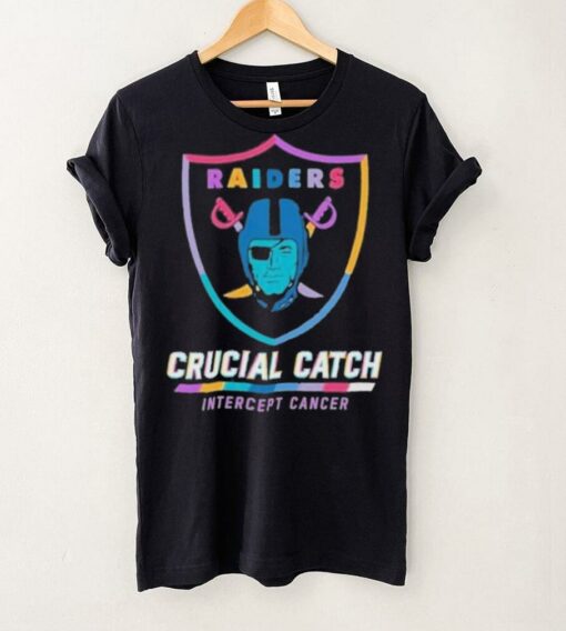 Design Las Vegas Raiders 2024 Crucial Catch Intercept Cancer Awareness T Shirt