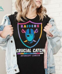 Design Las Vegas Raiders 2024 Crucial Catch Intercept Cancer Awareness T Shirt