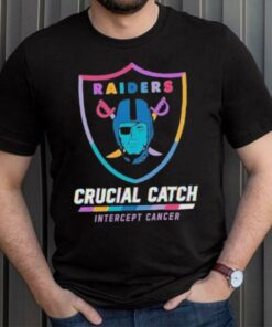 Design Las Vegas Raiders 2024 Crucial Catch Intercept Cancer Awareness T Shirt