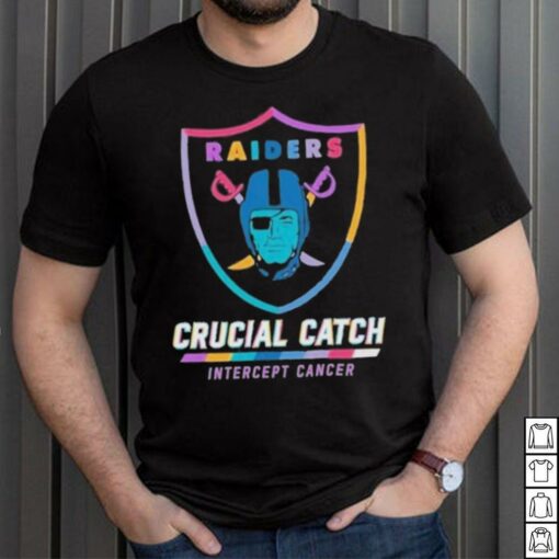 Design Las Vegas Raiders 2024 Crucial Catch Intercept Cancer Awareness T Shirt