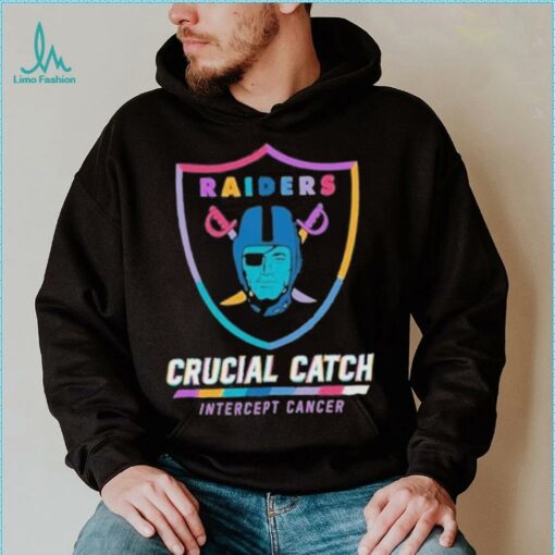 Design Las Vegas Raiders 2024 Crucial Catch Intercept Cancer Awareness T Shirt
