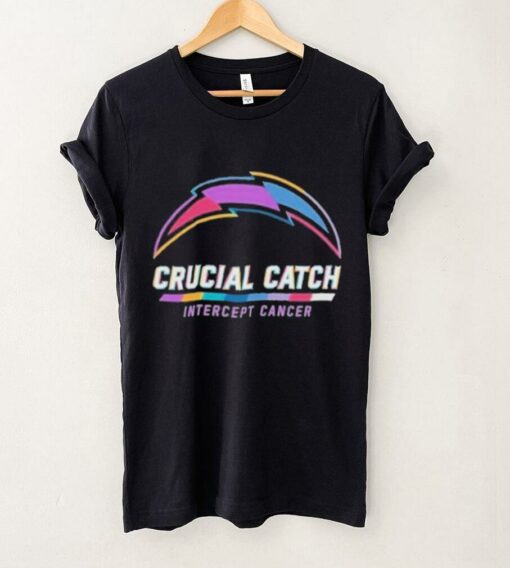 Design Los Angeles Chargers 2024 Crucial Catch Intercept Cancer Awareness T Shirt
