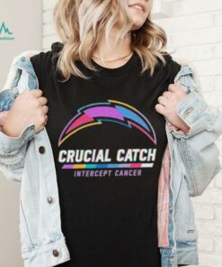 Design Los Angeles Chargers 2024 Crucial Catch Intercept Cancer Awareness T Shirt