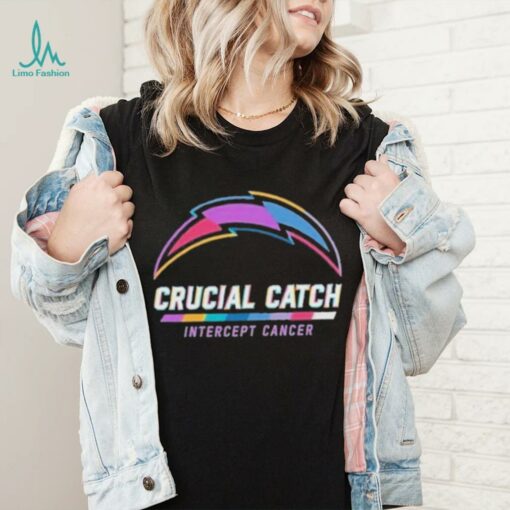 Design Los Angeles Chargers 2024 Crucial Catch Intercept Cancer Awareness T Shirt