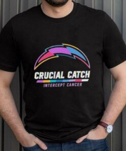 Design Los Angeles Chargers 2024 Crucial Catch Intercept Cancer Awareness T Shirt