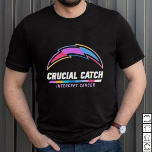 Design Los Angeles Chargers 2024 Crucial Catch Intercept Cancer Awareness T Shirt