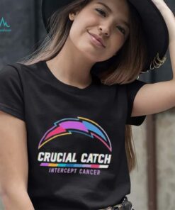 Design Los Angeles Chargers 2024 Crucial Catch Intercept Cancer Awareness T Shirt