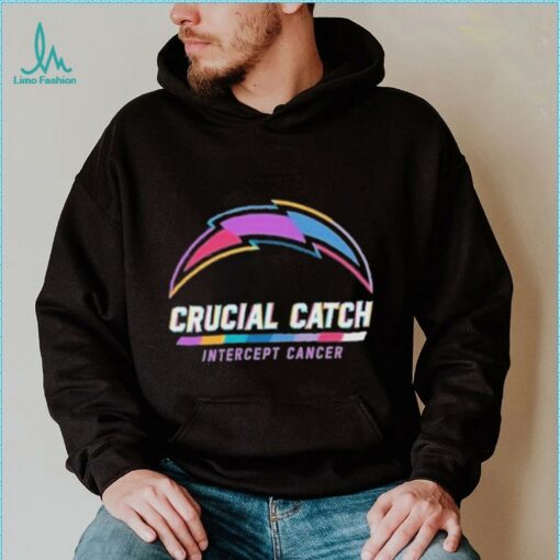 Design Los Angeles Chargers 2024 Crucial Catch Intercept Cancer Awareness T Shirt
