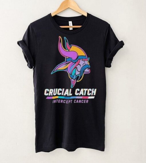 Design Minnesota Vikings 2024 Crucial Catch Intercept Cancer Awareness T Shirt