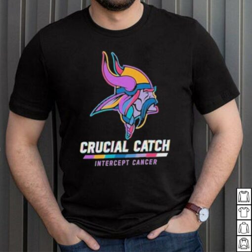 Design Minnesota Vikings 2024 Crucial Catch Intercept Cancer Awareness T Shirt