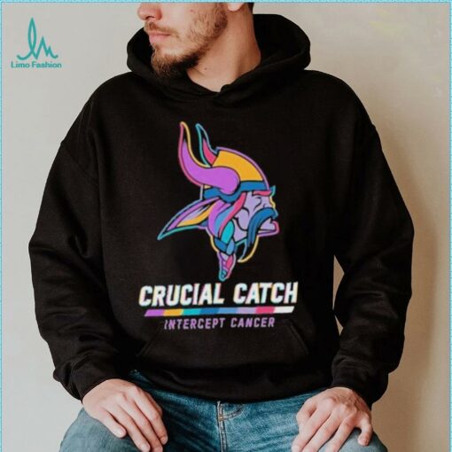 Design Minnesota Vikings 2024 Crucial Catch Intercept Cancer Awareness T Shirt