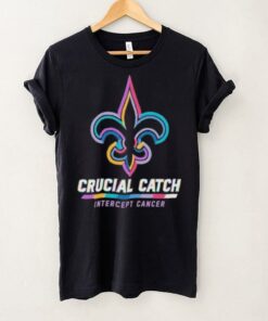 Design New Orleans Saints 2024 Crucial Catch Intercept Cancer Awareness T Shirt
