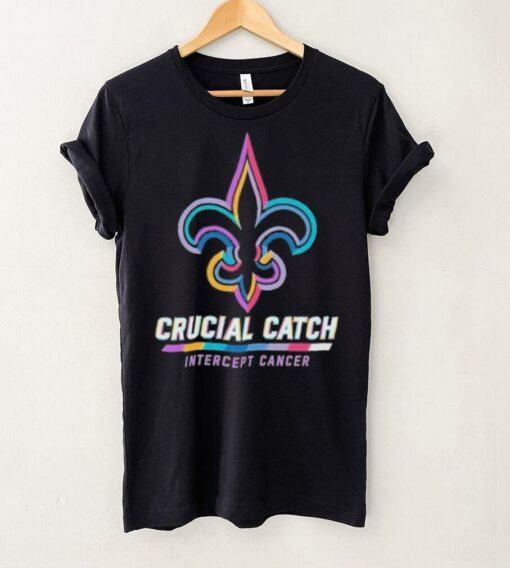 Design New Orleans Saints 2024 Crucial Catch Intercept Cancer Awareness T Shirt