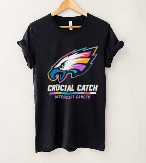 Design Philadelphia Eagles 2024 Crucial Catch Intercept Cancer Awareness T Shirt