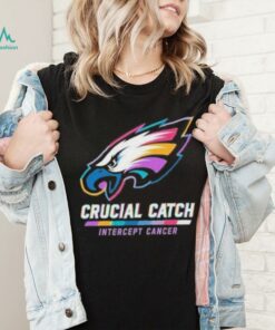 Design Philadelphia Eagles 2024 Crucial Catch Intercept Cancer Awareness T Shirt