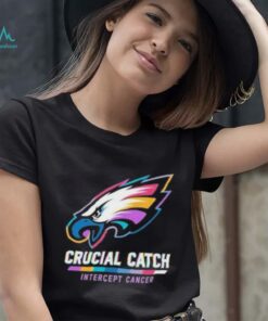Design Philadelphia Eagles 2024 Crucial Catch Intercept Cancer Awareness T Shirt