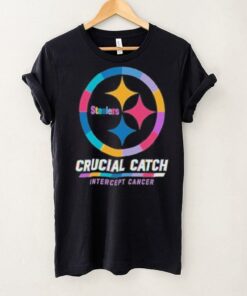 Design Pittsburgh Steelers 2024 Crucial Catch Intercept Cancer Awareness T Shirt