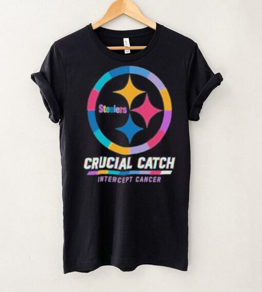 Design Pittsburgh Steelers 2024 Crucial Catch Intercept Cancer Awareness T Shirt