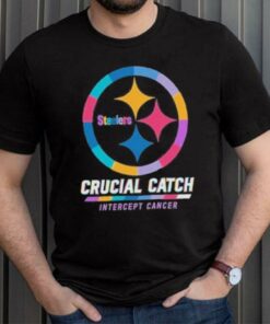 Design Pittsburgh Steelers 2024 Crucial Catch Intercept Cancer Awareness T Shirt