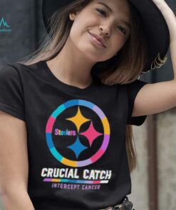 Design Pittsburgh Steelers 2024 Crucial Catch Intercept Cancer Awareness T Shirt