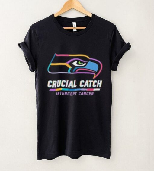 Design Seattle Seahawks 2024 Crucial Catch Intercept Cancer Awareness T Shirt