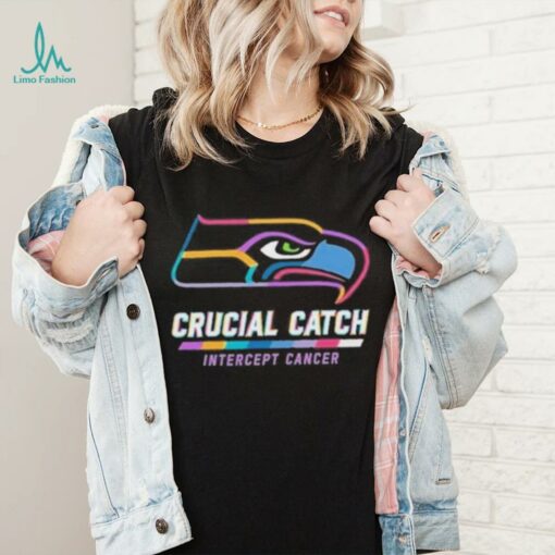 Design Seattle Seahawks 2024 Crucial Catch Intercept Cancer Awareness T Shirt