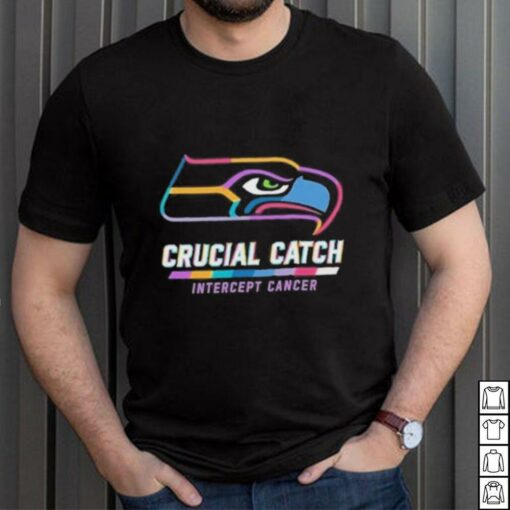 Design Seattle Seahawks 2024 Crucial Catch Intercept Cancer Awareness T Shirt