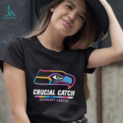 Design Seattle Seahawks 2024 Crucial Catch Intercept Cancer Awareness T Shirt