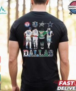 Design Texas Rangers Dallas Mavericks Dallas Stars Dallas Cowboys Proud State Signatures Shirt