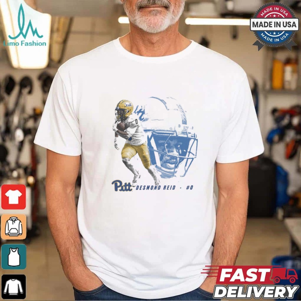 Desmond Reid #9 Pittsburgh Panthers Portrait NCAA t shirt Desmond Reid #9 Pittsburgh Panthers Portrait NCAA t shirt