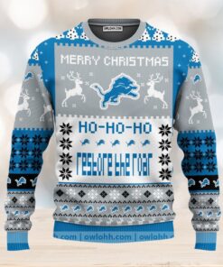 Detroit Lions Merry Christmas Ugly Christmas Sweaters