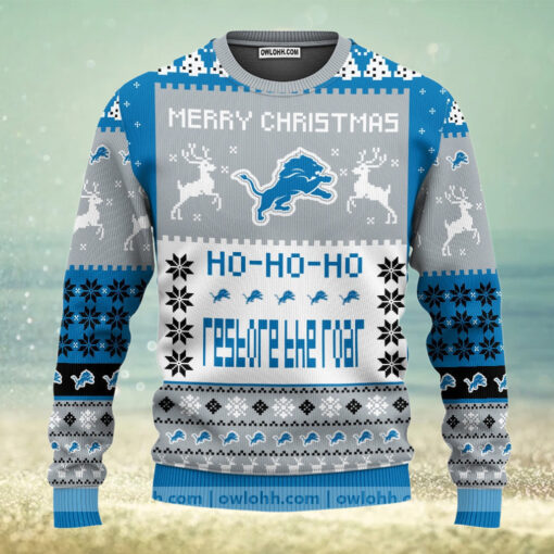 Detroit Lions Merry Christmas  Ugly Christmas Sweaters