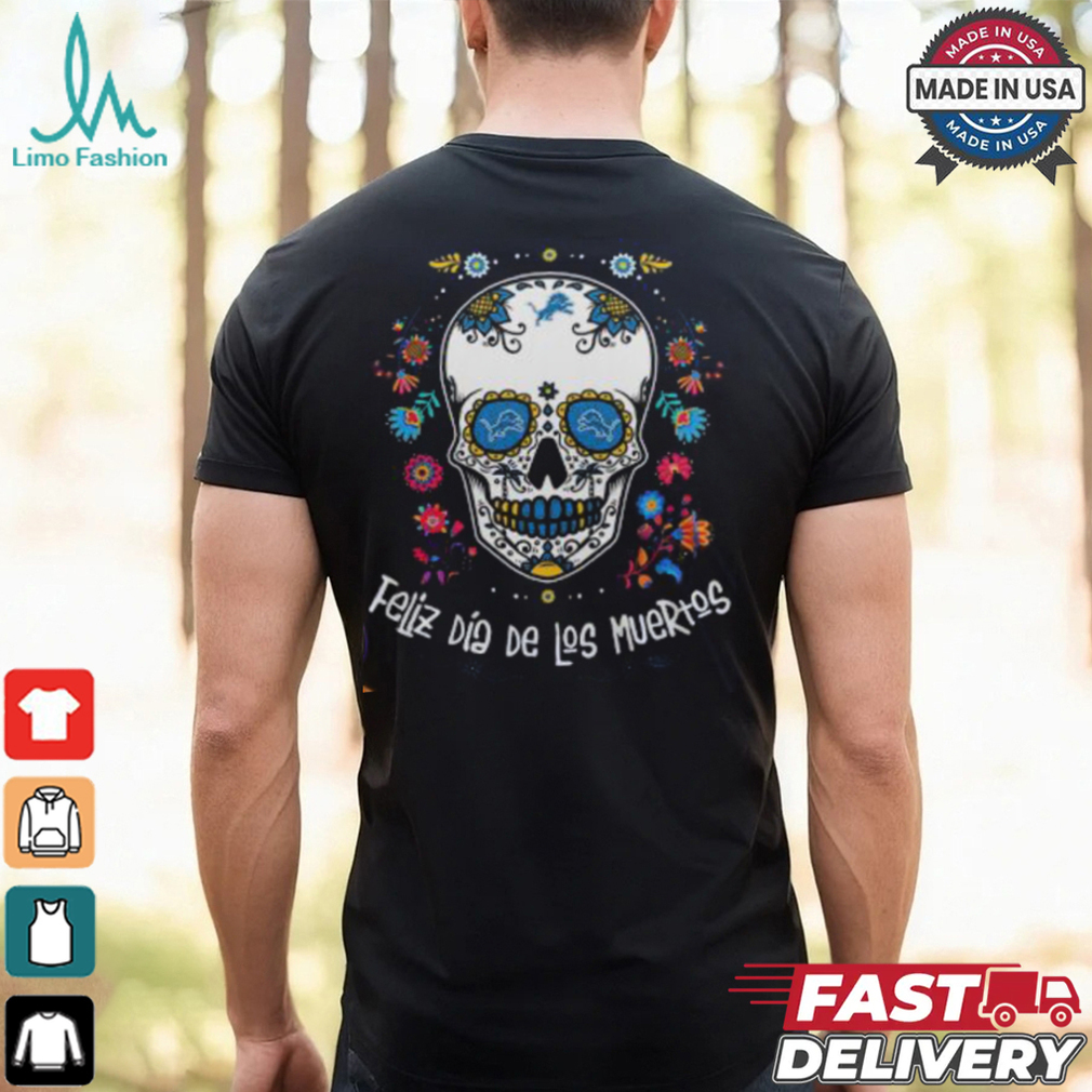 Detroit Lions Skull Dia De Los Muertos 2024 T Shirt Detroit Lions Skull Dia De Los Muertos 2024 T Shirt