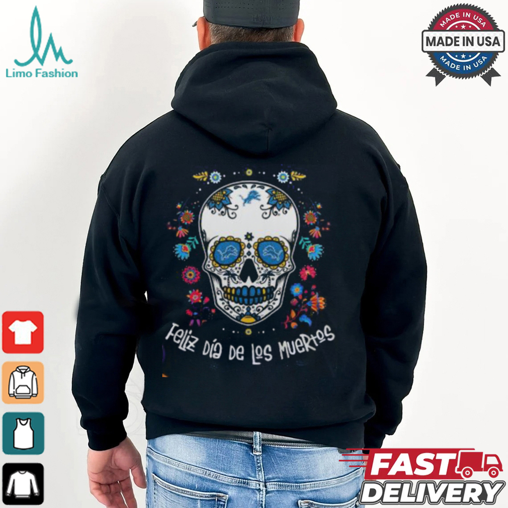 Detroit Lions Skull Dia De Los Muertos 2024 T Shirt Detroit Lions Skull Dia De Los Muertos 2024 T Shirt