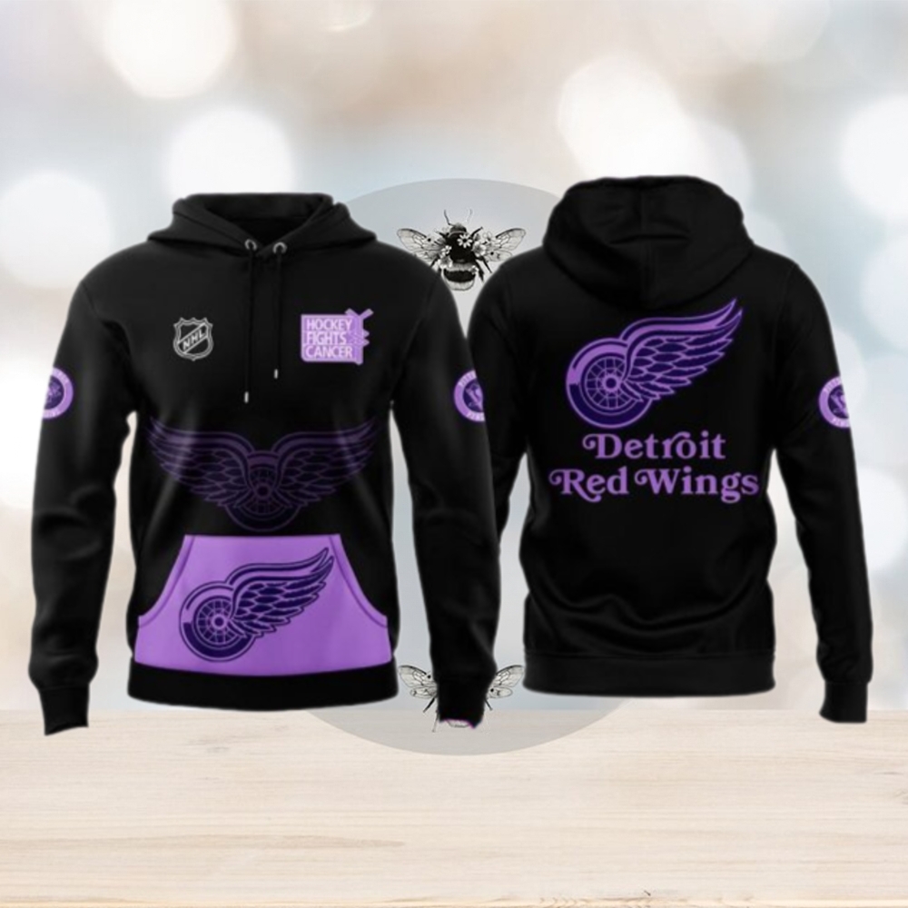 Detroit Red Wings x Hockey Fights Cancer 2024 Hoodie Detroit Red Wings x Hockey Fights Cancer 2024 Hoodie