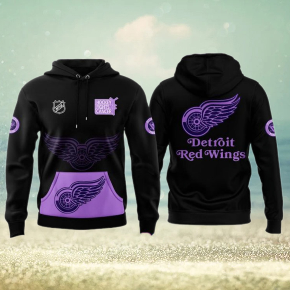 Detroit Red Wings x Hockey Fights Cancer 2024 Hoodie Detroit Red Wings x Hockey Fights Cancer 2024 Hoodie