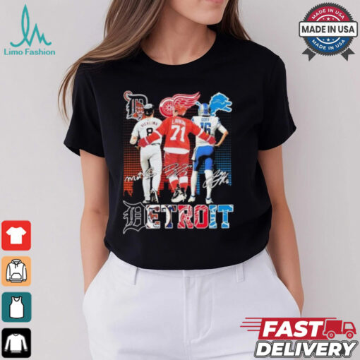 Detroit Sports Team Matt Vierling Dylan Larkin And Jared Goff Shirt