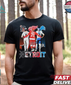 Detroit Sports Team Matt Vierling Dylan Larkin And Jared Goff Shirt