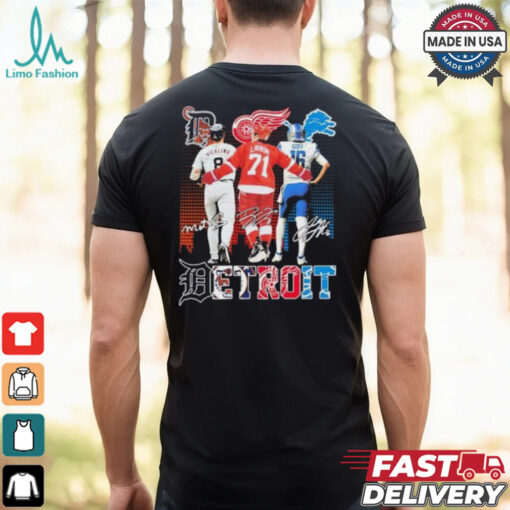 Detroit Sports Team Matt Vierling Dylan Larkin And Jared Goff Shirt