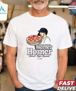 Detroit Tigers Baseball MLB 2024 Homer Homer Pizza – Parker Meadows Detroit Style Baseball t shirt