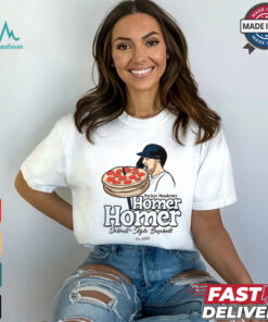 Detroit Tigers Baseball MLB 2024 Homer Homer Pizza – Parker Meadows Detroit Style Baseball t shirt